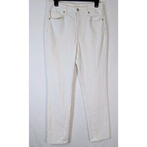 H&M &Denim White Vintage Straight High Waist Jeans Size 8